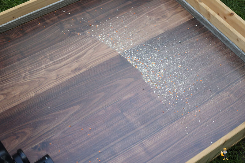 In the corners and on edges: after.